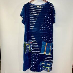 Parker + Simonne Designs denim patchwork dress